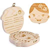 Los mejores  - GeekerChip Bebé Dientes Caja(Niña)-Caja de Madera para Guardar Dientes para Little Bebé
